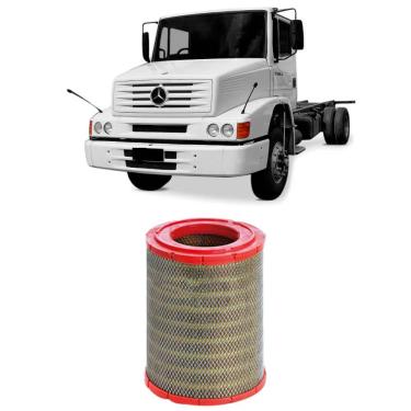Imagem de Filtro Ar Mercedes Benz L1218 Om904 2001 A 2004 Metal Leve