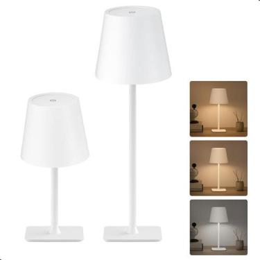 Imagem de Luminária De Mesa Led Abajur Dimerizável Sem Fio Recarregável Touch - 