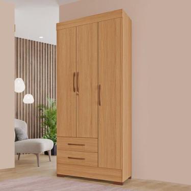 Imagem de Guarda-Roupas Porto Rico 100% MDF Tuboarte 3 Portas 2 Gavetas, Freijó