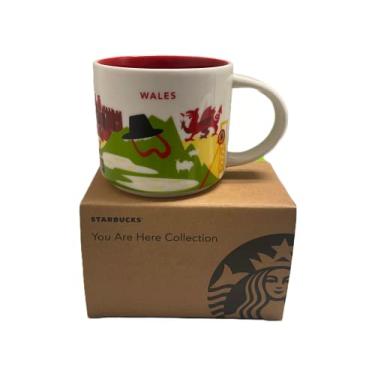 Imagem de Starbucks Caneca de Gales, porcelana, caneca, xícara de café, 400 ml, castelo, dragões, 9,5 x 8,5 cm