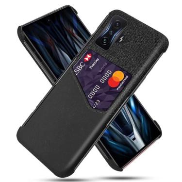 Imagem de Capa para Xiaomi Redmi K50 Gaming,Tela e tampa de couro PU,Antideslizante,360°cobertura completa à prova de choque com 1 slot de cartão atrás,Prevenção de queda-Black