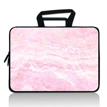 Imagem de 7-9 inch Tablet Sleeve, Evecase 7~9 inch Tablet Ultra-Portable,Neoprene Zipper Carrying Sleeve Case Bag Compatible with 7 8"8.5"8.9" 9" Apple iPad Mini, Samsung Galaxy Tab,Google, Acer (Pink Marble)