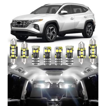 Imagem de BMT xms Substituição de luz LED interior do carro para Hyundai Tucson TL NX4 2016-2024, pacote de lâmpadas interiores super brilhantes 6000K, 10 peças