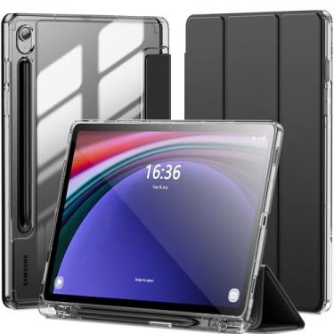 Imagem de INFILAND Capa para Samsung Galaxy Tab S10 Lite /S10 FE/ S9 FE 5G 10,9 polegadas/Tab S9 11 polegadas com suporte para S Pen, capa protetora fina e transparente suporta despertar/hibernar