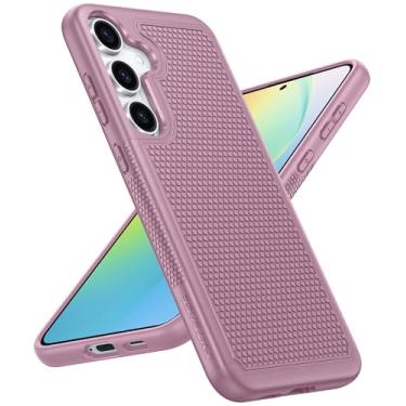 Imagem de FNTCASE Capa para Samsung Galaxy S24: Capa protetora para celular resistente de camada dupla à prova de choque robusta com textura antiderrapante - proteção contra quedas militar resistente - 2024,