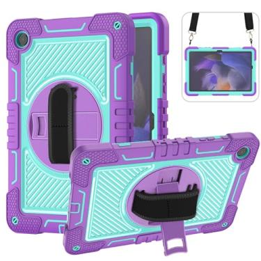Imagem de Capa para Samsung Galaxy Tab A9+ / A9 Plus 11" (Modelos SM-X210/X215/X216/X218), Case Anti Impacto com Suporte para Pencil, Com Alça de Ombro (Violetas)