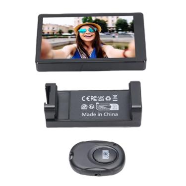 Imagem de Heayzoki Telefone Vlog Selfie Monitor Screen, Câmera Traseira de Telefone 4K Com Controle Remoto Bluetooth, 5G 2.4G WiFi, Comutação Flexível de Tela, Bateria de 1100mAh para Tirar Fotos