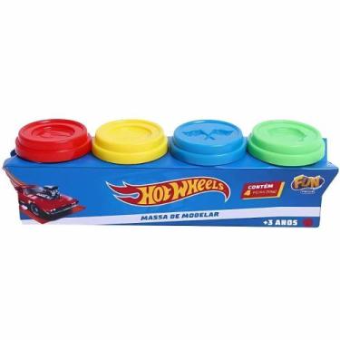 Imagem de Kit Massa De Modelar 4 Potes Hot Whells Fun  