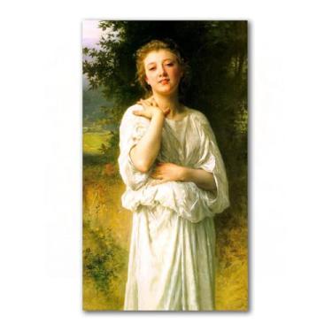 Imagem de LXURY Bouguereau. Recoleção. Reprodução de pinturas famosas. Arte de parede em tela. Pôsteres e impressões. Imagem para decoração de casa 80 x 145 cm sem moldura