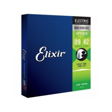 Imagem de Encordoamento Para Guitarra .009 Super Light Optiweb... - ELIXIR