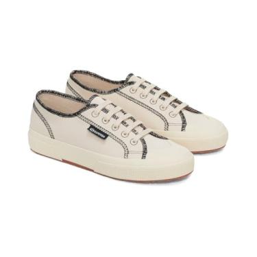 Imagem de Superga Tênis unissex adulto 2294 Drill Overlock com costura, Raw/Off-white, 8 Women/8 Men