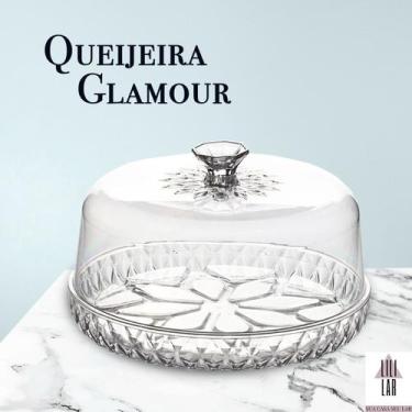 Imagem de Queijeira Glamour Porta Queijo Acrílico com Tampa - PLASUTIL