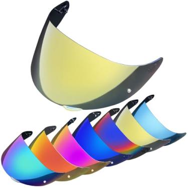 Imagem de KMAN Viseira Para Capacete De Motocicleta Agv K3Svk5 K1 K5S Protetor Solar Lente Capacetes Cascos Acessórios (Dourado), Universal