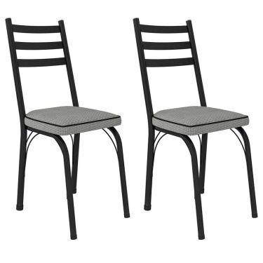 Imagem de Kit 2 Cadeiras Tubular Nara 141 de Aço Cromo