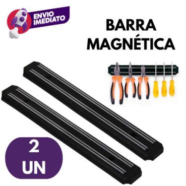 Imagem de Kit 02 Barra Magnética Imã Suporte Utensilios Organizador Facas Tesour