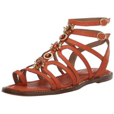 Imagem de Sam Edelman Sandália feminina Tianna Gladiator, Terra laranja, 9