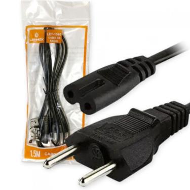 Imagem de Cabo de Energia Bipolar Tipo 8 - 1,5 Metro - TV Samsung LG Rádio e Outros