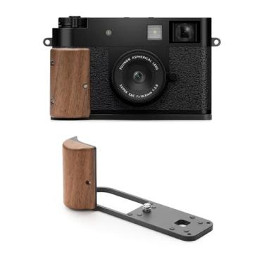 Imagem de Punho de madeira em forma de L para FUJIFILM X-Half (nogueira + preto)