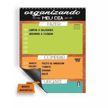 Imagem de Planner Imã de Geladeira - Quadro Lousa Magnética - Planejamento Mensal Semanal 20x30cm ou 30x40cm (48, 20x30cm)