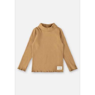 Imagem de Blusa em Ribana Infantil Menina Up Baby, Marrom, 2
