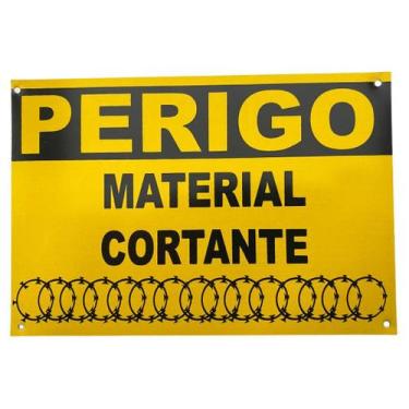 Imagem de kit 10 Placas de Advertência em Alumínio Para Concertina