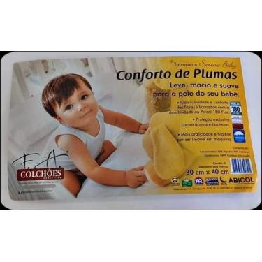 Imagem de Travesseiro De Pluma Baby 30x40 100% Algodão 180 Fios Macio Fa Maringa