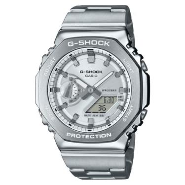 Imagem de Casio G-Shock GM-2110D-7ADR mostrador analógico-digital prata masculino (G1612), Prata,...