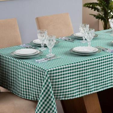 Imagem de Toalha de Mesa Brisa 6 Lugares 2,00x1,45 Oxford Estampado Xadrez - Ver