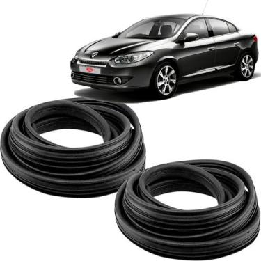 Imagem de Par Guarnição Porta Lateral Fluence 2011 a 2018 Dianteiro - PRO LINE