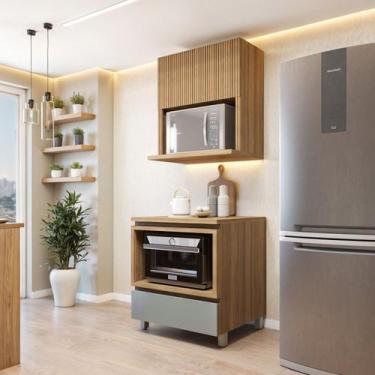 Imagem de Cozinha Completa Modulada 2 Peças 1 Porta 1 Gaveta Norten - Nesher Móv