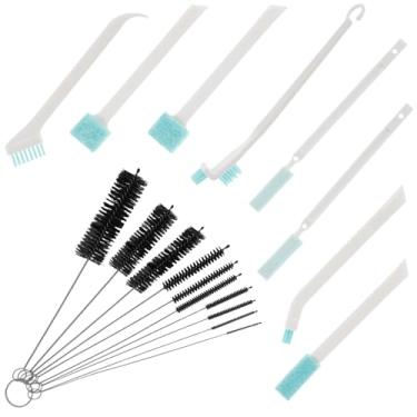 Imagem de ZJRDYYK Conjunto de escovas de limpeza de garrafas, escova de limpeza de canudo para lavar garrafas estreitas de vinho/cerveja, garrafa térmica, copo, garrafas de água esportivas, escova de chaleira