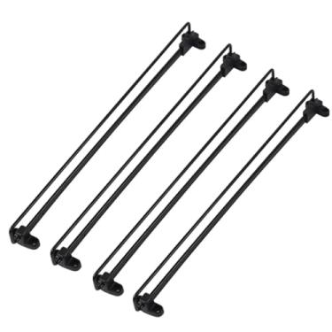 Imagem de SZOMH shop UK 4 conjuntos de guarda-roupas telescópico trilho organizador de roupas prateleiras ajustáveis cabides de roupas para pendurar roupas penduradas