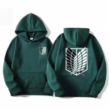Imagem de Moletom Masculino Attack on Titan Anime Streetwear Harajuku Shingeki N