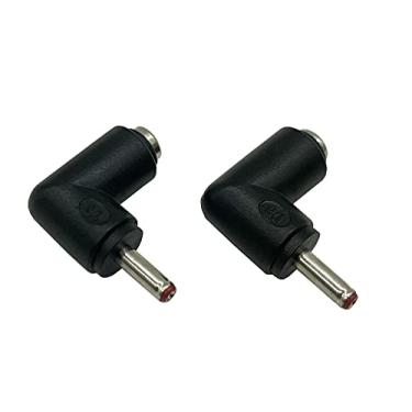 Imagem de Dafensoy Conector de cabo de carregamento DC Barrel Power Jack, ângulo de 90 graus CC 5,5 x 2,1 fêmea para adaptador de 3,5 x 1,35 macho, usado para notebooks, tablets, luzes LED, roteadores, etc