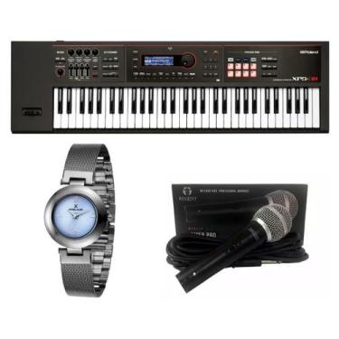 Imagem de Kit Teclado Roland Xps30 Bk Microfone e Relógio Dk11216-6