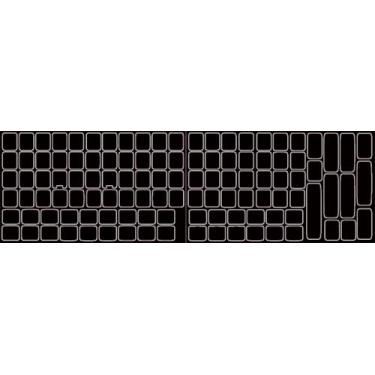 Imagem de Adesivo de teclado preto em branco autoadesivo para computador laptop