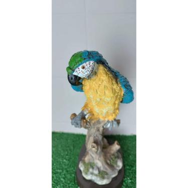 Imagem de Enfeite Animal Arara Azul De Resina Decorativo 30Cm