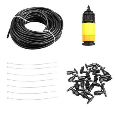 Imagem de Mangueira Climatizadora Nevoa Kit Sistema Irrigacao Jardim Quintal Gra