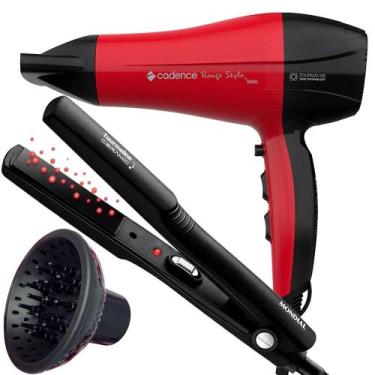 Imagem de Secador De Cabelo Cadence Profissional 2200w Ions Ar Quente Frio Rougi