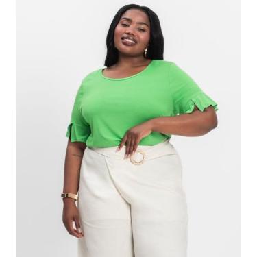 Imagem de Blusa Plus Size Infinita Cor Rovitex Verde, Plus G2, Verde
