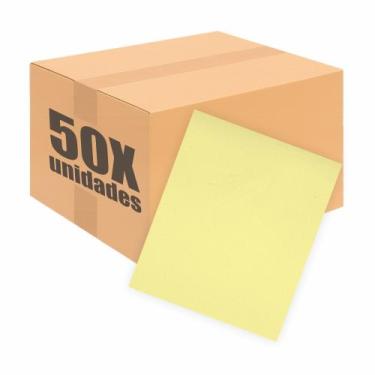 Imagem de Kit com 50 Placas De Eva Escolar Seller - 48cm X 40cm, Amarelo Claro