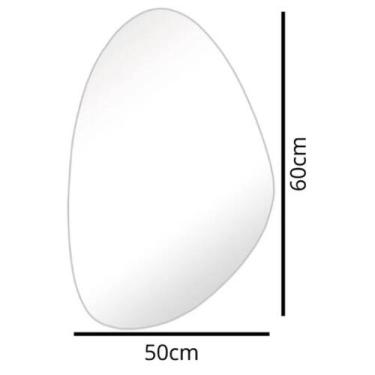 Imagem de Espelho Orgânico Decoração Moldura Metalizada Grande Médio Gigante Mol
