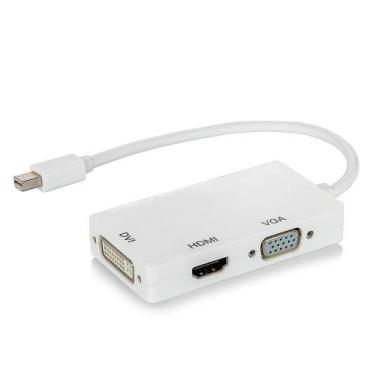 Imagem de Adaptador Mini Displayport Para Hdmi Vga Dvi - Cirilo Cabos