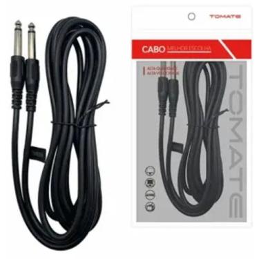 Imagem de Cabo de Microfone P10 para P10 de 3 Metros - Tomate MCB-010
