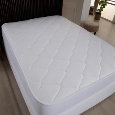 Imagem de Pillow Top Percal 400 Fios Protetor de Colchão Matelado com Viés 400g/