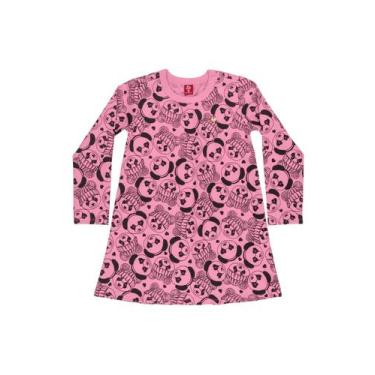 Imagem de Vestido de Moletom com manga longa Infantil Bee Loop, Rosa, 8