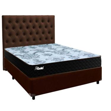 Imagem de Kit Cabeceira + Cama Box + Colchão Casal Molas Ensacadas Life Gold Paropas