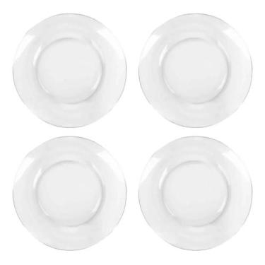 Imagem de Conjunto 4 Pratos Duralex Astral Raso Transparente 22cm - Nadir Figuei
