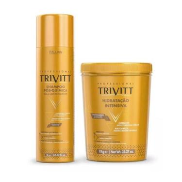 Imagem de Kit Itallian Trivitt Shampoo 1L E Mascara 1Kg Pós Química
