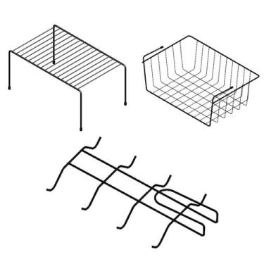 Imagem de Organizadores De Armário Cesto, Xícaras E Armário - Bella Decor Brasil